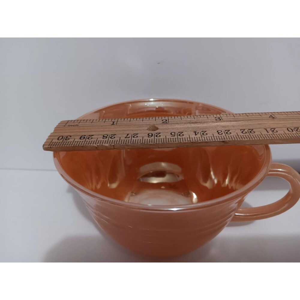 Fire King Peach Lusterware Coffee Tea Cup Vintage - Picture 9 of 11